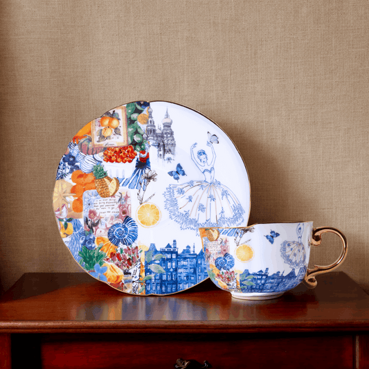 Bone China Nordic Ballet-Fusion Cup and Saucer