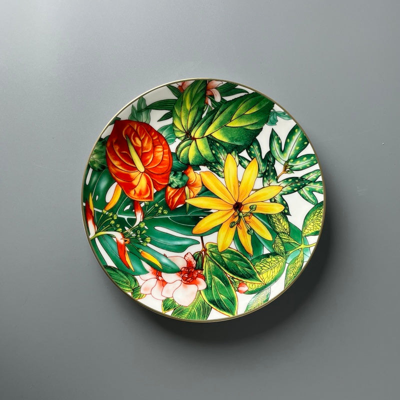 Bone China Nordic Tropical Blossom Plate