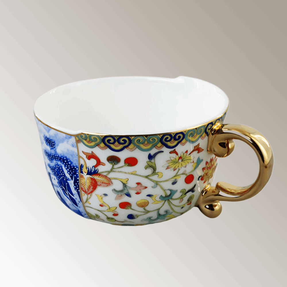 Bone China Contrast-Charm Nordic Cup set