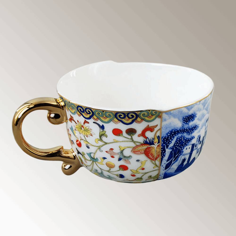 Bone China Contrast-Charm Nordic Cup set