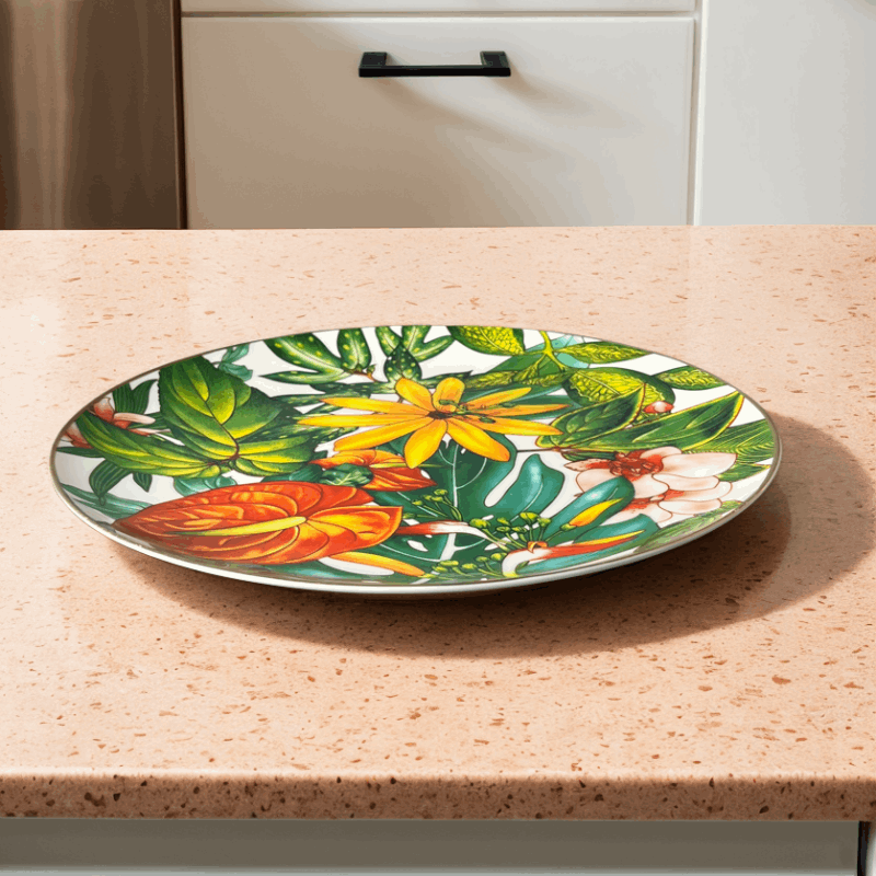 Bone China Nordic Tropical Blossom Plate
