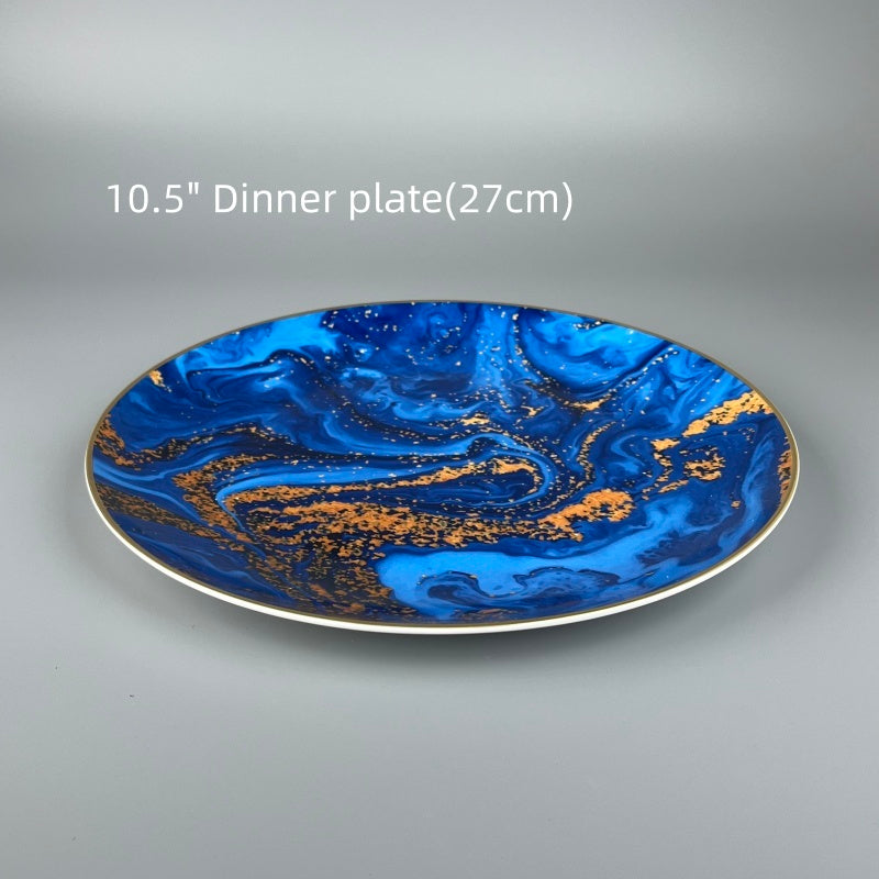 Bone China Azure Gilt Dream Plate