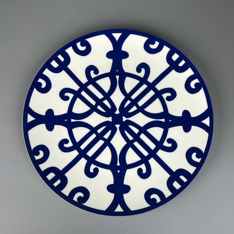 Bone China NAVY-WHITE filigree Plate