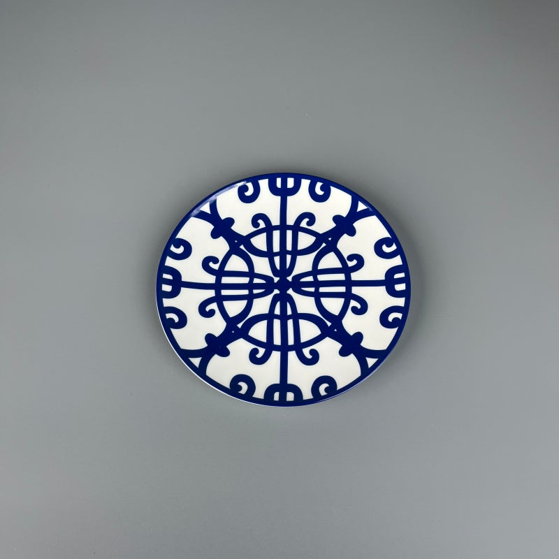 Bone China NAVY-WHITE filigree Plate