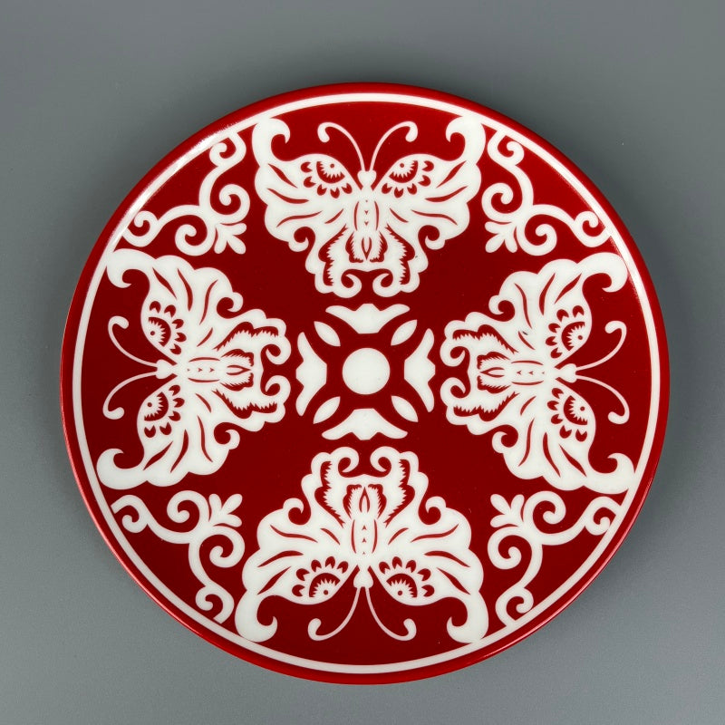 Bone China Artistic Chinese Paper-cut butterfly plate