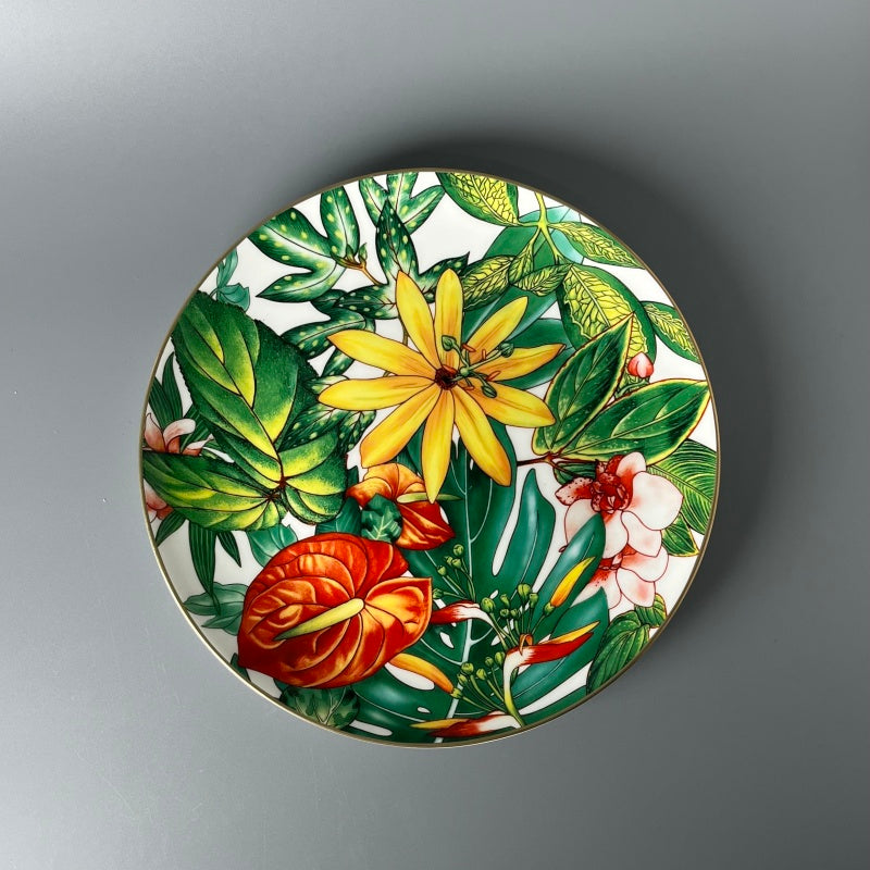Bone China Nordic Tropical Blossom Plate