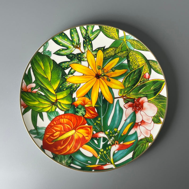 Bone China Nordic Tropical Blossom Plate