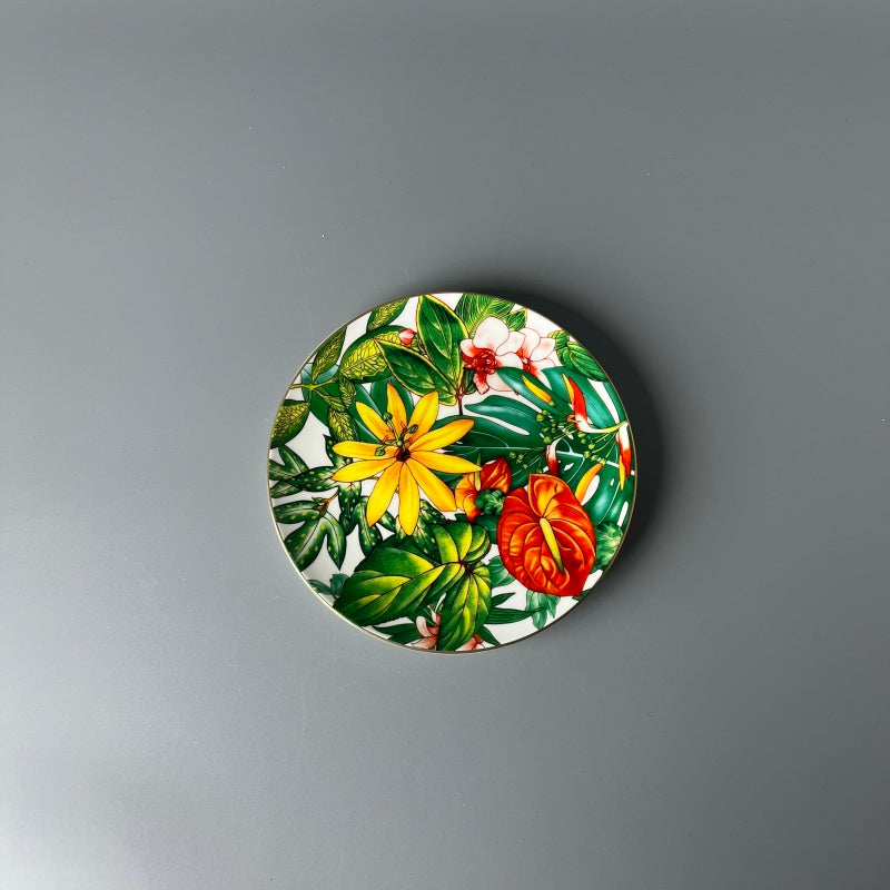 Bone China Nordic Tropical Blossom Plate