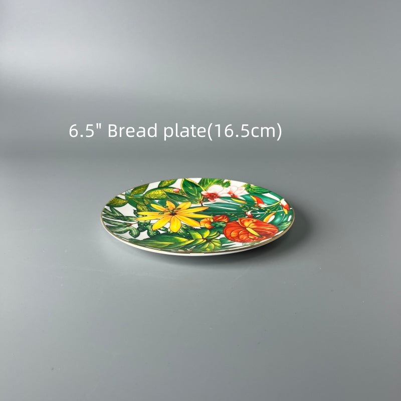 Bone China Nordic Tropical Blossom Plate