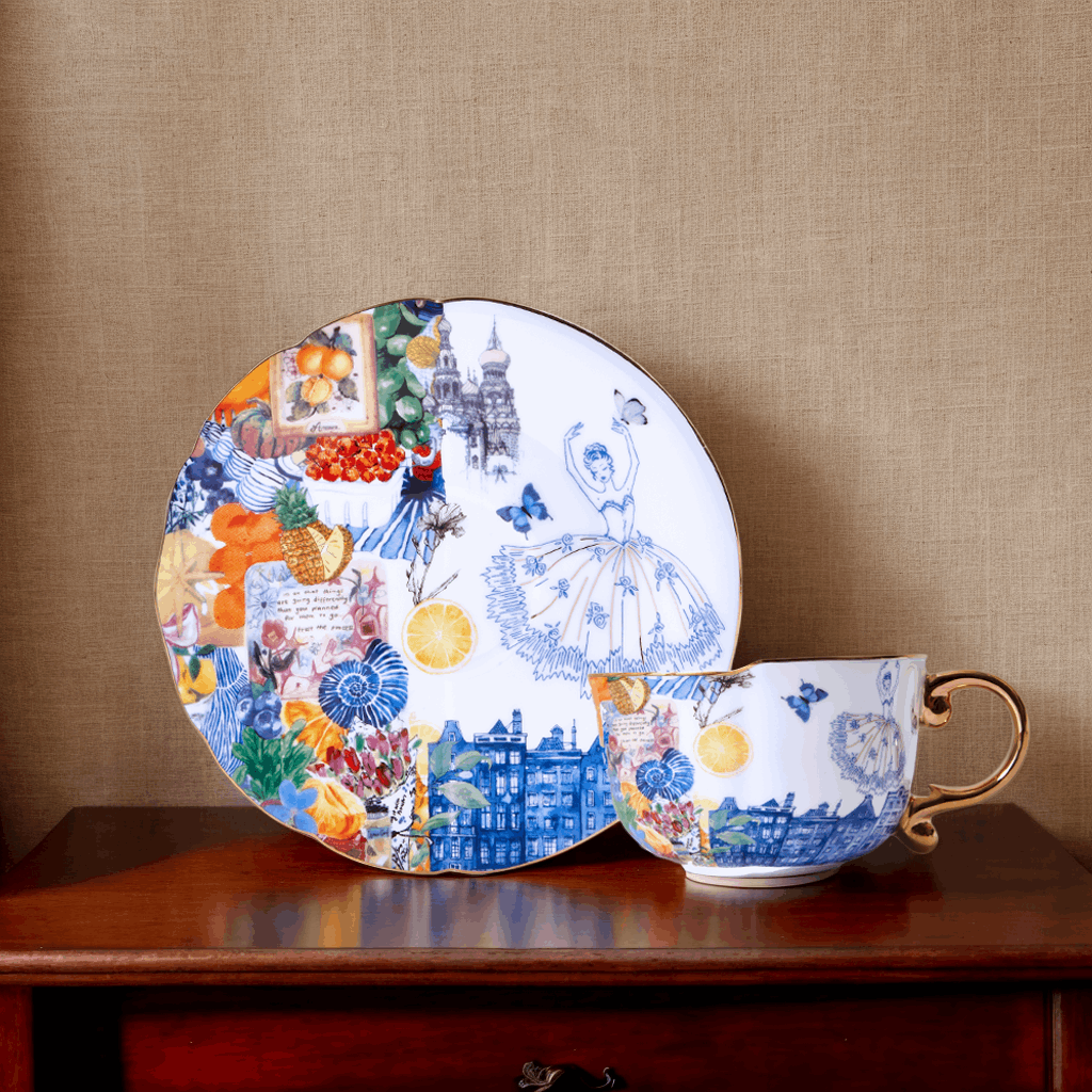 Bone China Nordic Ballet-Fusion Cup and Saucer