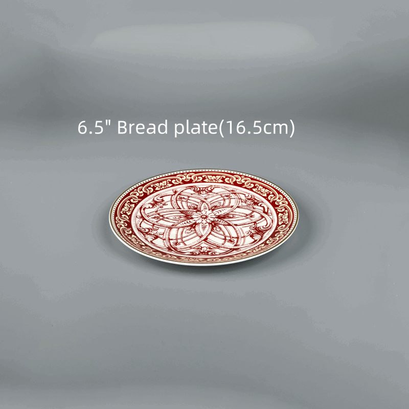 Bone China Elegant Ruby design plate