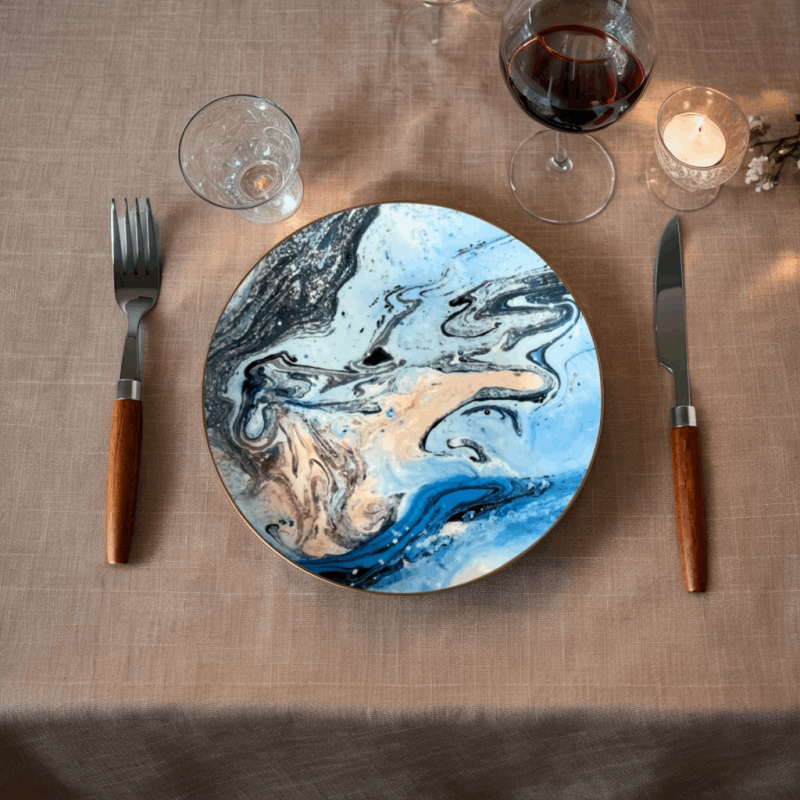 Bone China Nordic Fjord Mist Plate