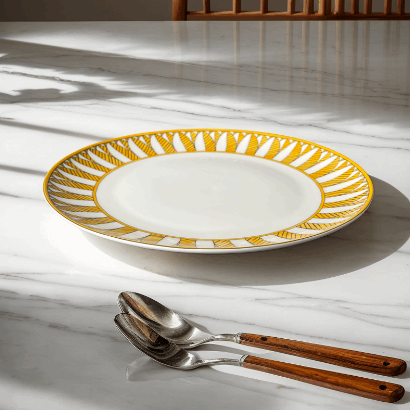 Bone China Sunny Floral Plate