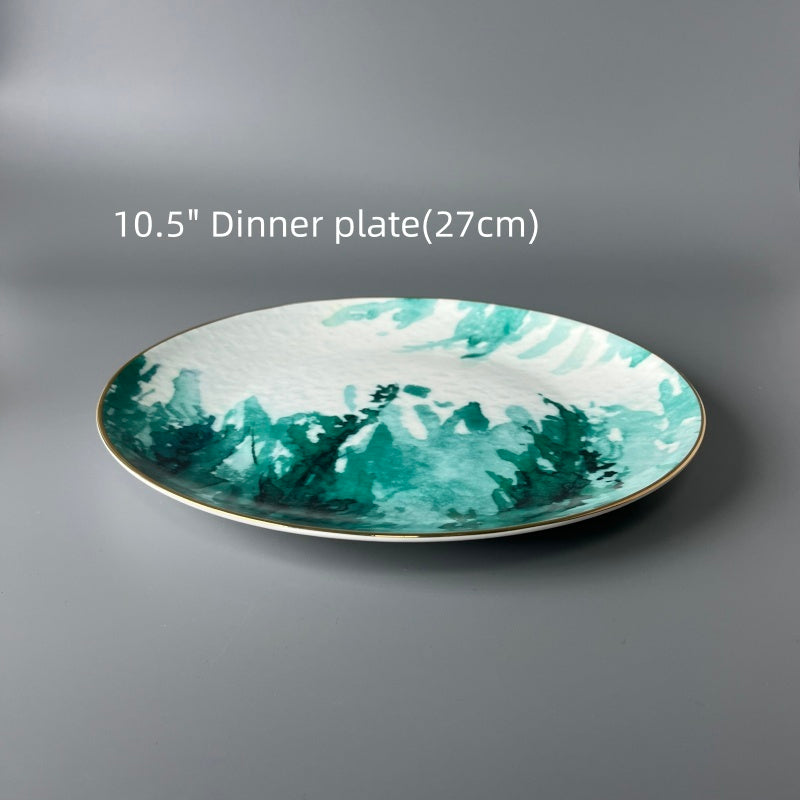 Bone China Scandinavian Green Mist Plate