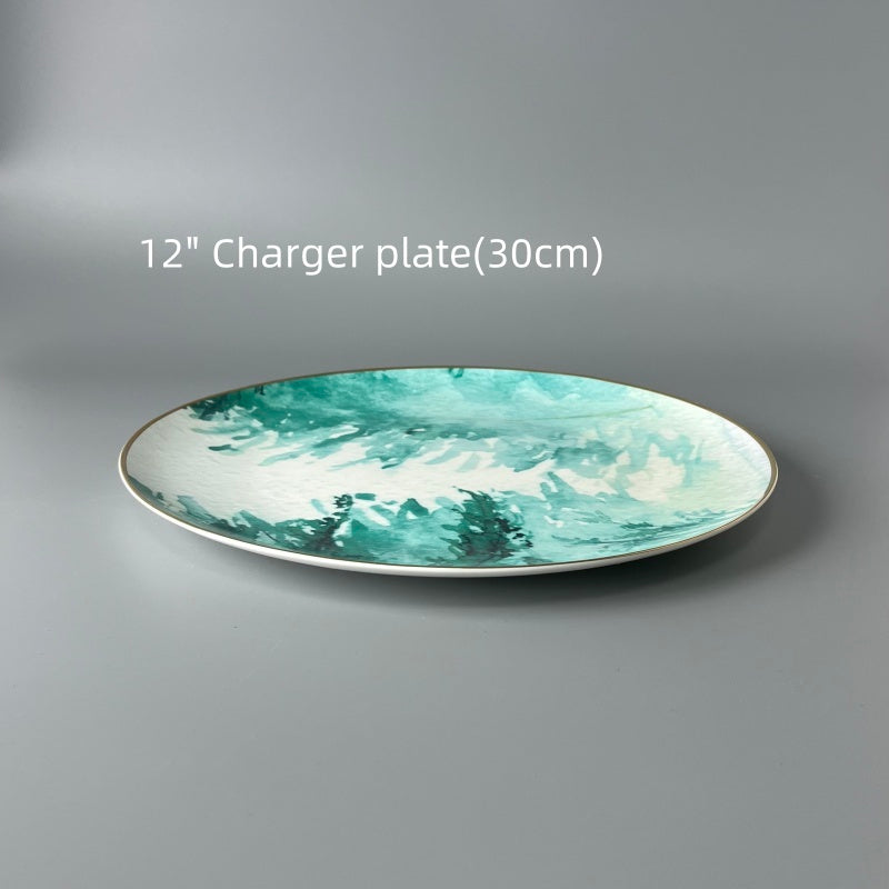 Bone China Scandinavian Green Mist Plate
