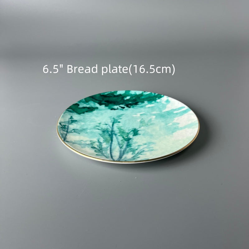 Bone China Scandinavian Green Mist Plate