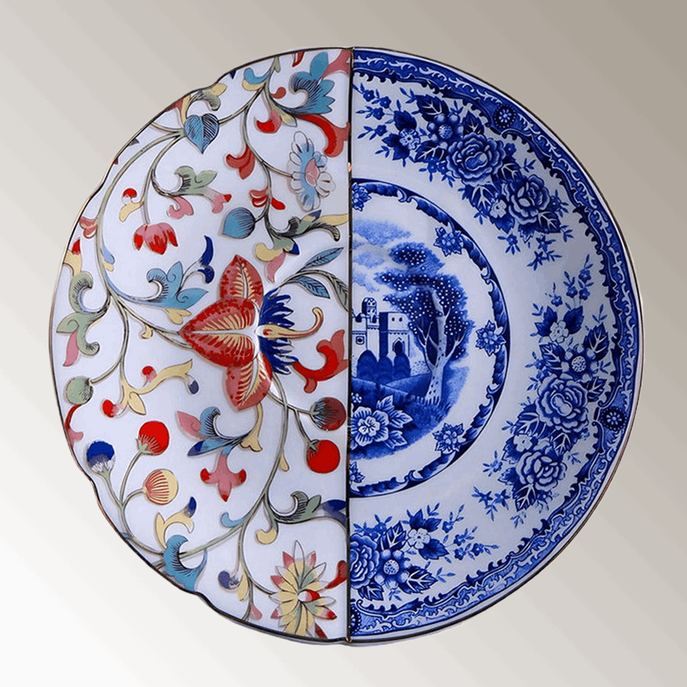 Bone China Contrast-Charm Nordic Cup set