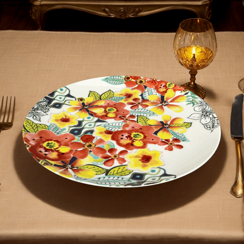 Bone China Nordic Spring Blossom Plate