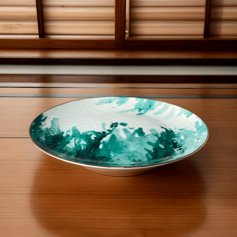 Bone China Scandinavian Green Mist Plate