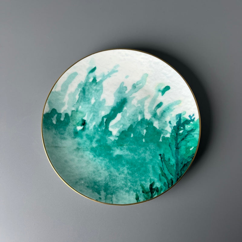 Bone China Scandinavian Green Mist Plate