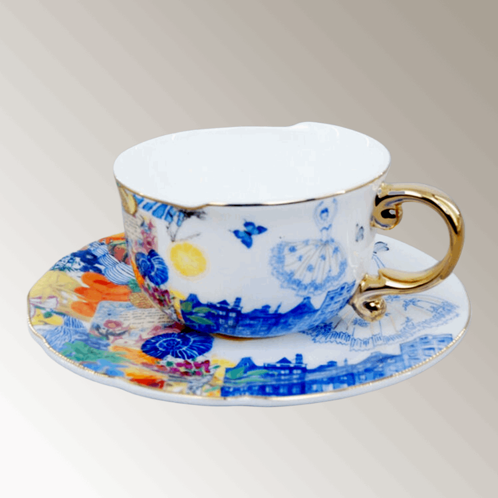 Bone China Nordic Ballet-Fusion Cup&plate