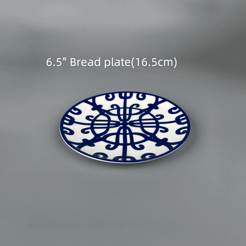Bone China NAVY-WHITE filigree Plate