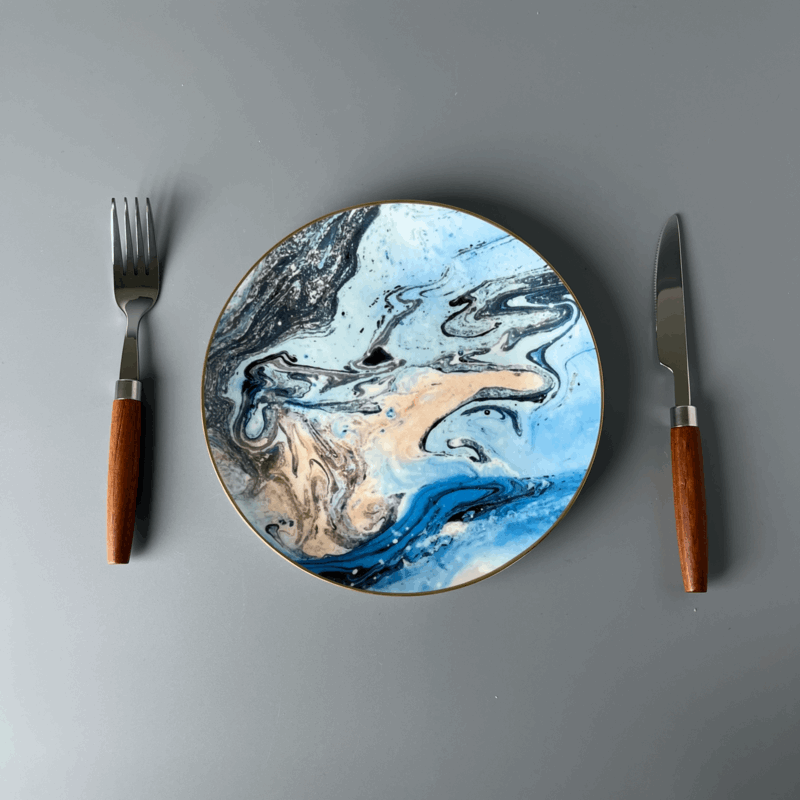 Bone China Nordic Fjord Mist Plate