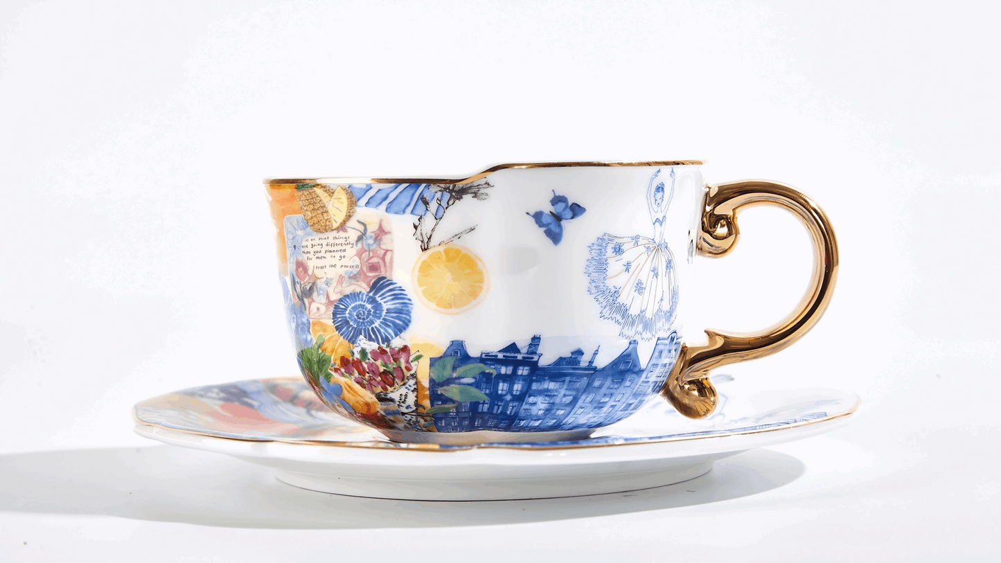 Bone China Nordic Ballet-Fusion Cup and Saucer