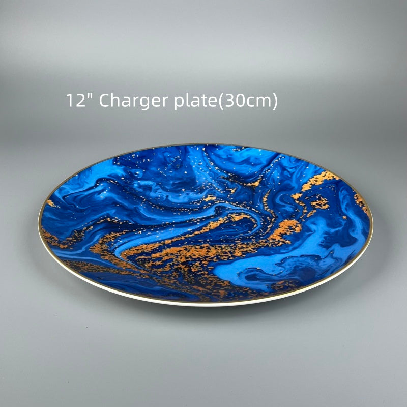 Bone China Azure Gilt Dream Plate
