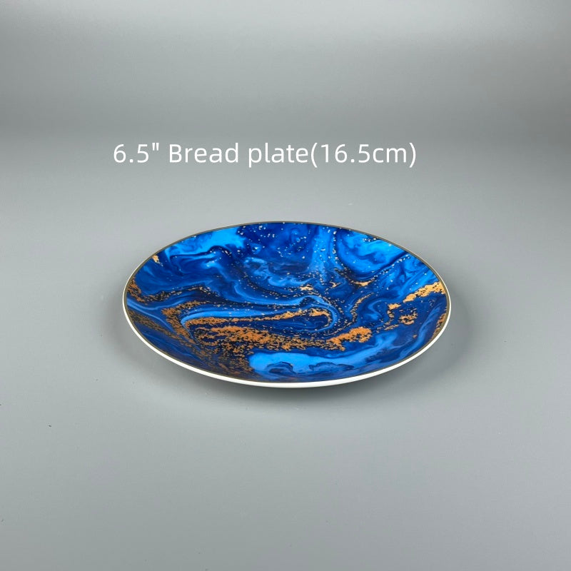 Bone China Azure Gilt Dream Plate