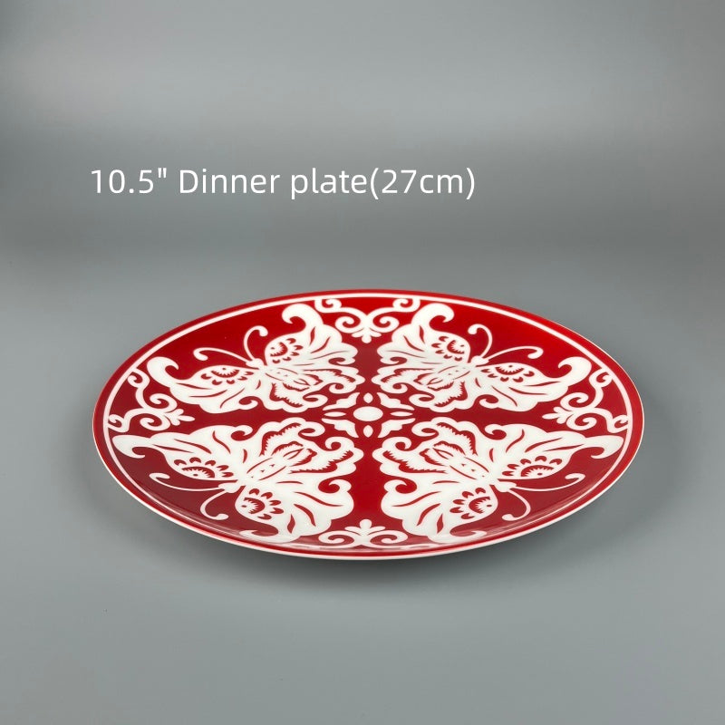 Bone China Artistic Chinese Paper-cut butterfly plate