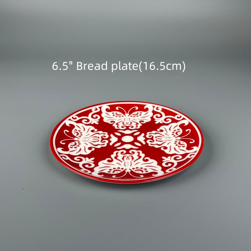Bone China Artistic Chinese Paper-cut butterfly plate