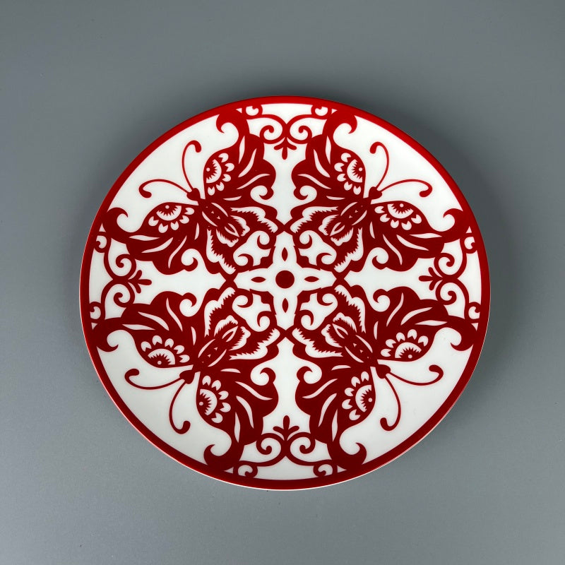 Bone China Artistic Chinese Paper-cut butterfly plate
