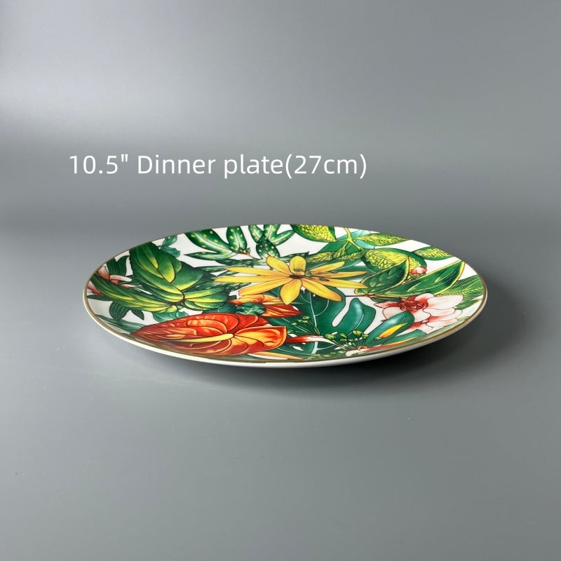 Bone China Nordic Tropical Blossom Plate