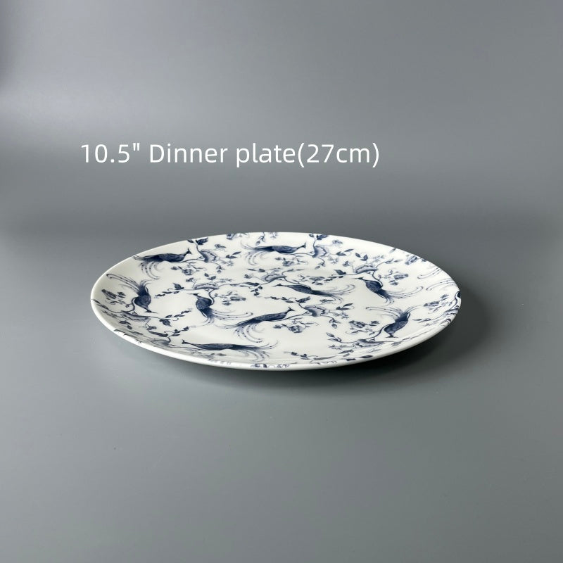 Bone China Oriental Blue-White Porcelain Plate