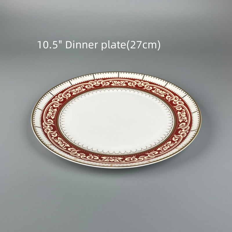 Bone China Elegant Ruby design plate