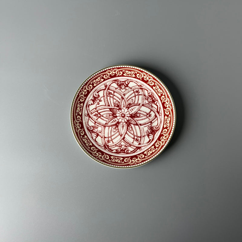 Bone China Elegant Ruby design plate