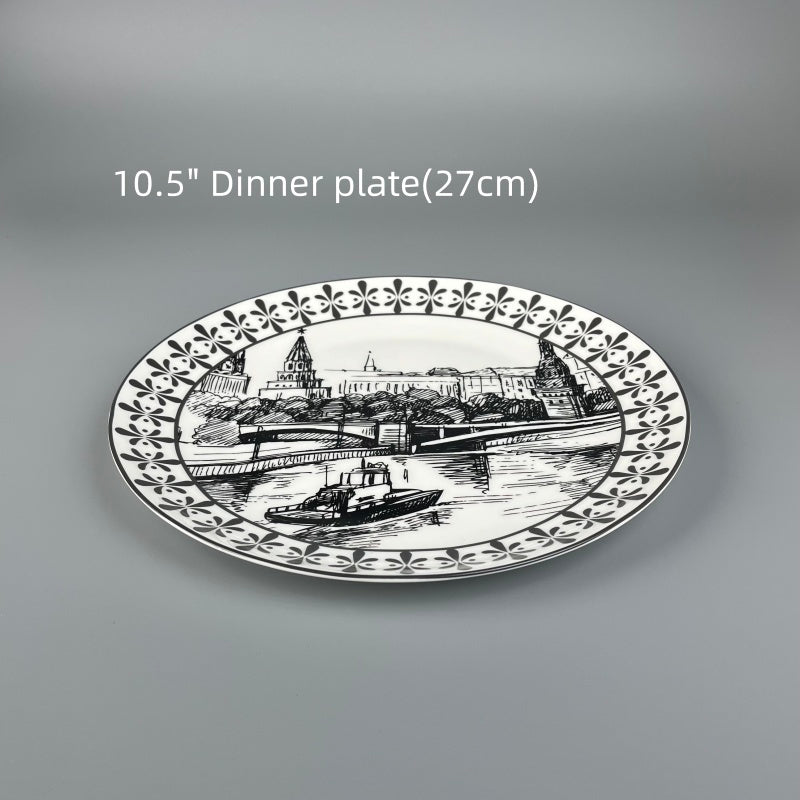 Bone China Classic Sketch plate