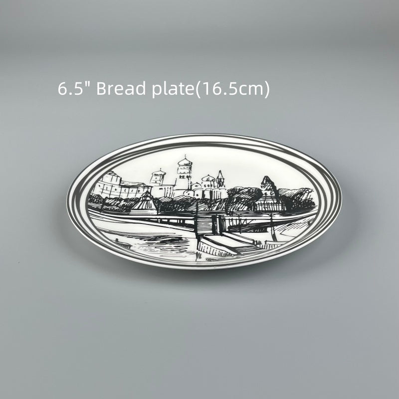 Bone China Classic Sketch plate